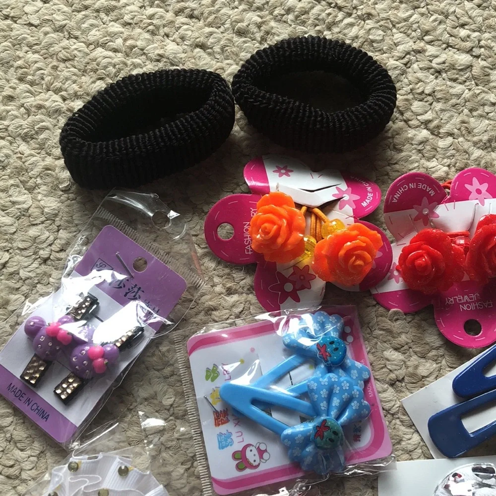 New children’s hair ties & hair clips accessories bundle